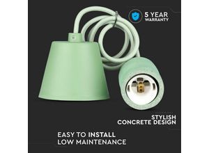 3800157611152 - Vtac - v-tac LED-Zylinder-Kronleuchter mit E27-Fassung (Max 60W) Farbe Grün