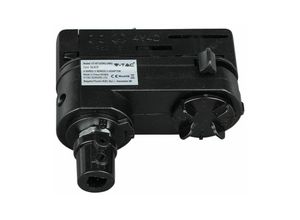 3800157619158 - Vtac - v-tac Drehstromschienenadapter für 220V-Anschluss Farbe Schwarz