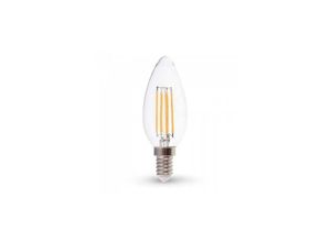 3800157632584 - Vtac - v-tac VT-2127 led birne kerze glühfaden e14 6W neutralweiß 4000K - sku 7424 - Transparent