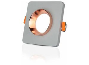 3800157634434 - V-tac - VT-862-MRG GU10-GU53 gehäuse quadratisch gips grau smit mattem Roségold für spotlights - sku 3118 - Grau