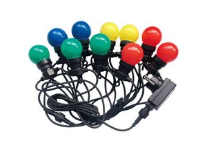 3800157637459 - VT-70510 05W Birne LED RGB String Licht anschließbar PIN 5M mit Glühbirne Eu Stecker - sku 7435 - Schwarz