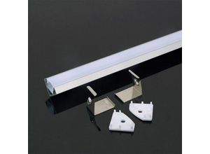 3800157640145 - Vtac - v-tac Weißes Aluminium-Winkelprofil für LED-Streifen (Max l 121mm) 2000 x 26 x 19mm