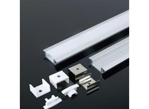 3800157640183 - Vtac - v-tac Weißes Aluminiumprofil für LED-Streifen zum Einbau (max Länge 124 mm) 2000 x 247 x 7 mm