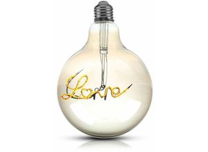 3800157641487 - Vtac - v-tac LED-Glühbirne E27 5W G125 Glühfaden Amber Written Love 2200K