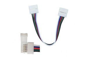 3800157644655 - Vtac - v-tac Flexibler Stecker für SMD5050multicolor rgb+w led Streifen mit 2 Clips 5 Pin