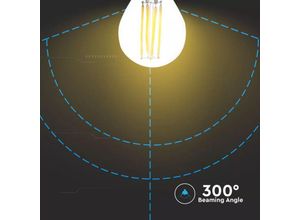 3800157659307 - Vtac - v-tac VT-2386 LED-Glühbirne 6 w E27 4000 k Glühlampe 130 lm W Tropfen G45 Klarglas sku 2852 - Transparent