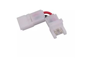 3800157660266 - 2658 90°-Winkelverbinder für 8-mm-LED-Streifen mit 2-poligem Clip und Anschlüssen für einfarbige LED-Streifen - Weiß - V-tac
