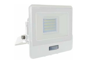 3800157661317 - Vtac - LED-Flutlichtstrahler mit PIR-Sensor - Samsung - IP65 - Weiß - 20W - 1510 Lumen - 6500K - 5 Jahre - Modell Nr - VT-128S-W