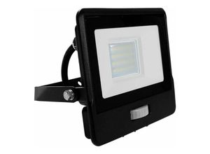 3800157661423 - V-tac - LED-Flutlichtstrahler mit PIR-Sensor - Schwarz - Samsung - IP65 - 20W - 1510 Lumen - 4000K - 5 Jahre - Modell Nr - VT-128S-1-B
