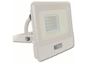 3800157661560 - V-tac - LED-Flutlichtstrahler mit PIR-Sensor - Samsung - IP65 - Weiß - 30W - 2340 Lumen - 3000K - 5 Jahre