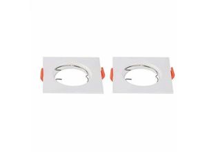 3800157664356 - Vtac - v-tac GU10 Quadratischer LED-Einbaustrahler Weiß (Box 2 Stück)