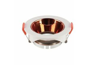 3800157664424 - Vtac - v-tac GU10 Runder LED-Einbaustrahler mit weißem Gehäuse und Rose-Gold-Reflektor