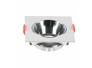 3800157664462 - Vtac - v-tac Quadratischer LED-Einbaustrahler GU10 Weißes Gehäuse Chrom Reflektor