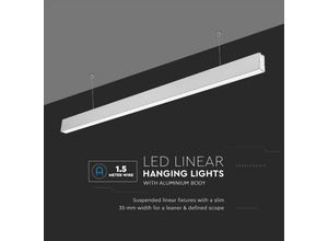 3800157676632 - V-tac - Schlanke lineare LED-Leuchten - Samsung - Silber - IP20 - 40W - 3300 Lumen - 4000K - 5 Jahre