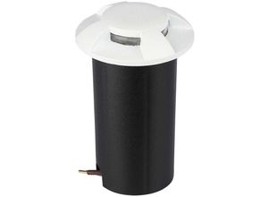 3800157677363 - VT-1171 Begehbarer Strahler led 1W unterirdisch 4 Strahlen warmweiß 3000K rund weißaluminium IP67 - sku 211469 - Weiß
