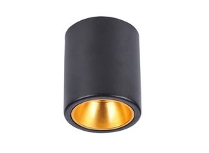 3800157679930 - VT-978 Portafaretto LED da soffitto montaggio a plafone rotondo GU10 colore nero e riflettore oro sku 6691 - Schwarz