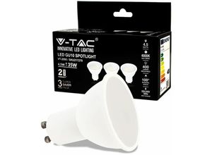 3800157680387 - Vtac - v-tac LED-Strahler GU10 45W 110° Satinierte Abdeckung 4000K (Box 3 Stück)