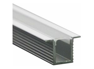 3800157682787 - Vtac - v-tac Silberfarbenes Aluminium-Profil für LED-Streifen Versenkte satinierte Abdeckung 2000 x 124 x 9mm