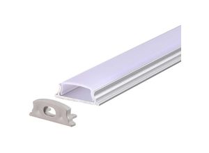 3800157682824 - Vtac - v-tac Weißes flexibles Aluminiumprofil für LED-Streifen Satinierte Abdeckung 2000 x 18 x 6mm