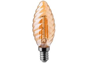 3800157683807 - VT-1948 LED-Kerzenlampe Twisted Glass Amber 4W E14 Filament 2200K - 217115 - Bernstein - V-tac