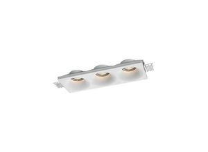 3800157687065 - V-tac - VT-11023 LED-Strahlerhalter für rechteckigen Einbau in Gips konkave Schnitte für 3 Strahler 3GU10 GU53 weiß Artikelnummer 6766 - Weiß