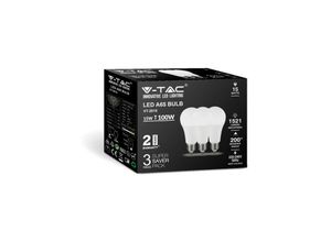 3800157689243 - VT-2015 LED-Lampe E27 smd A65 15 w E27 Naturweiß 4000 k Kit 3 Stück – sku 212820 - Weiß - V-tac