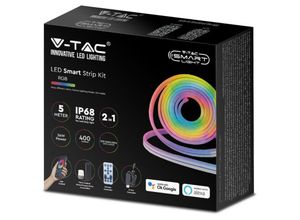 3800157690683 - Vtac - v-tac SMD5050 36W m 60LED m rgb und 3in1 led Strip Kit 5 Meter mit Wifi Steuerung Kompatibel mit Google Home und Amazon Alexa Dimmbar IP68