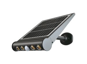 3800157693264 - VT-11108 8W Solar-LED-Gartenleuchte mit Solarpanel im Freien mit PIR-Bewegungssensor 6400k IP65 sku 6850 - Schwarz - V-tac