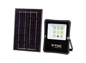 3800157698191 - VT-55050 LED-Flutlicht 400lm angetrieben durch Solarpanel 6W Photovoltaikbatterie mit Fernbedienung natürliches weißes Licht 4000k sku 6965 - Schwarz