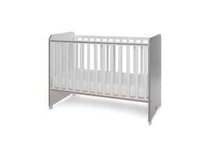 3800166100647 - Babybett Sweet Dream 124 x 68 x 95 cm Unterbettrahmen mit zwei Ebenen weiß braun