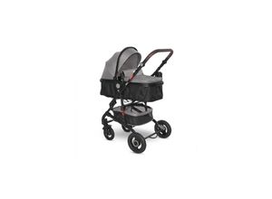 3800166101545 - Kinderwagen Alba 2 in 1 Sportsitz Babywanne Gummireifen einstellbar grau schwarz