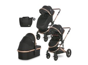 3800166101811 - Kombikinderwagen Boston 2 in 1 Sportsitz Babywanne Mückennetz bis 22 kg schwarz