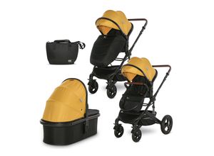 3800166101828 - Kombikinderwagen Boston 2 in 1 Sportsitz Babywanne Mückennetz bis 22 kg gelb