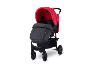 3800166102337 - Kinderwagen Olivia Basic Fußsack faltbar schwenkbare Vorderräder Korb rot