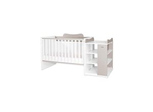 3800166103068 - Babybett Multi Jugendbett Schreibtisch Wickeltisch mehrfach umbaubar beige