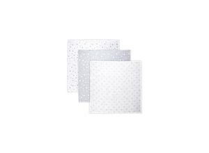 3800166104072 - Wickeldecke Babydecke Trio Größe 80 x 80 cm 3er Set 100% Baumwolle grau weiss