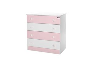 3800166104331 - Kommode Dresser 81 x 50 x 86 cm 4 große Schubladen schnelle Montage pink