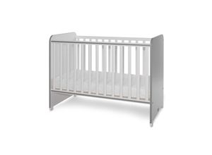 3800166104621 - Babybett Sweet Dream 124 x 68 x 95 cm Unterbettrahmen mit zwei Ebenen weiß dunkelgrau