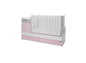 3800166104799 - Babybett 4 in 1 Trend Plus NEW Schaukelfunktion Jugendbett Schreibtisch pink