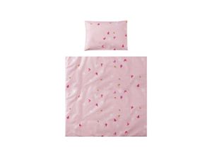 3800166106311 - Babybettwäsche-Set Eva 5-tlg Decke 75 x 75 cm Kissen 29 x 42 cm Bezüge pink