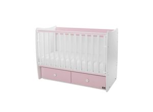 3800166108308 - Babybett MATRIX NEW Kinderbett 120 x 60 cm 2 Ebenen 2 Schubladen rosa