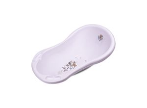 3800166112282 - Babybadewanne Comic 84 cm lang ergonomische Form Ablagefächer ab Geburt weiß uni