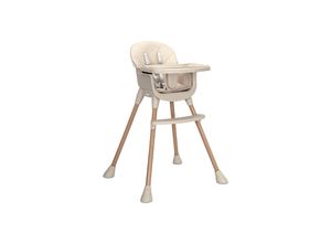 3800166117270 - Kinderhochstuhl Vanilla 3 in 1 Kinderstuhl Tablett Fußstütze Gurt beige