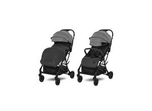 3800166119038 - Kinderwagen Buggy Minori faltbar PU-Räder Getränkehalter Fußabdeckung grau schwarz