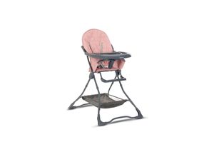 3800166119298 - Kinderhochstuhl Bonbon Bechervertiefung klappbar doppelter Tisch Korb rosa