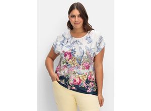 3800167430972 - Große Größen Shirt mit Blumenprint in bügelfreier Qualität marine gemustert Gr44 3800167430972 - Große Größen Shirt mit Blumenprint in bügelfreier Qualität marine gemustert Gr44