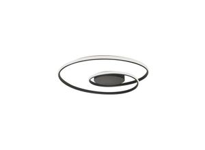 3800170204959 - VT-7911 Led-Kronleuchter abstrakte Form rund kreisförmig 48 w aus Aluminium Triac dimmbares schwarzes Licht 3000 k 620 mm – 14990 - Schwarz