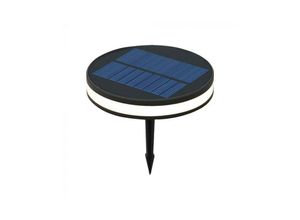 3800170207691 - VT-1146 Solar-Garten-Stehleuchte runde Form 2 w mit schwarzem Erdspieß Licht 3000 k IP44 – 23015 - Schwarz - V-tac