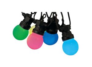 3800170211445 - Catenaria 13 m RGB mehrfarbig mit 15 Mini-Globe-LED-Lampen 15 x 05 W mit Fernbedienung und IP44-Adapter – 23159