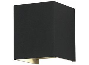 3800170216402 - Wandlampe Aussen Up and Down Leuchten Aussen led Wandleuchte Außen einstellbarer Lichtkegel Alu schwarz led 5W 700Lm warmweiß LxBxH 10x10x10 cm